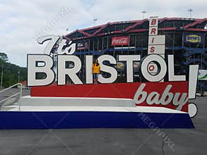 \'It\'s Bristol Baby\' Sign at Bristol Motor Speedway