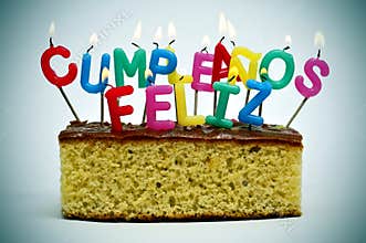 Cumpleanos feliz, happy birthday in spanish
