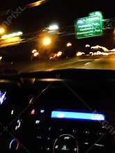 Driving fast on highway