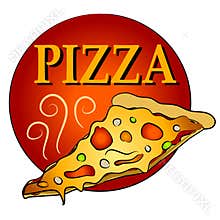 Hot Slice of Pizza Clipart