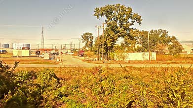 The View from a Train as it Departs Lake Charles