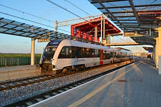 Platform of Pomeranian Metropolitan Railway in Gdansk
