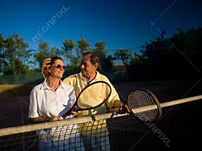 Senior tennis players