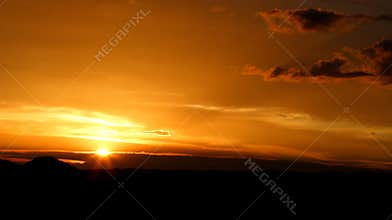 Sunset backgrounds on the mountains