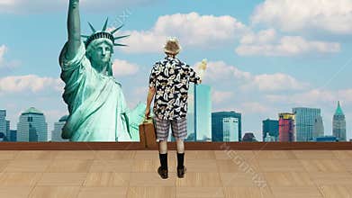 Funny Tourist, Vacation, Travel, Holiday