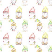 seamless dwarf pattern. winter dwarf, fall dwarf, summer dwarf. book cover print, children\'s illustration.