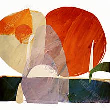Hand drawn artistic oil painting background