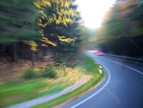 Nature road artistic motion blur