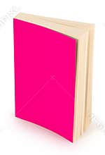 Blank pink book cover-clipping path