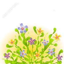 Pastel Flowers Garden Clip Art