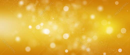 Golden particles shining stars dust bokeh glitter with flare awards abstract background.