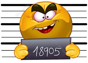 Arrested emoticon