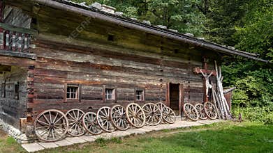 The Museumsdorf Bavarian forest shows examples of the historic house landscape and residential buildings of the Bavarian Forest,