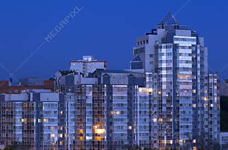 Building evening vladivostok russia