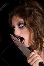 Licking the knife