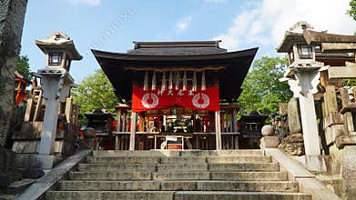 The Top of Fushimi Inari Taisha Shinto Shrine, Kyoto, Japan.
