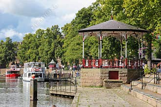 Gazebo at the River Dee Quayside. Chester. England