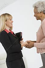 Senior Woman Meeting Financial Advisor