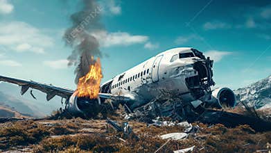 Plane Crash, Aviation Disaster, Destruction, Danger
