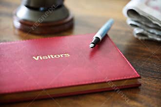 Hotel guest book