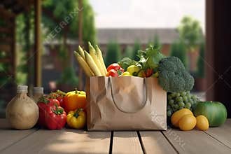 farm products on the table. ecologically healthy food