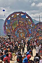 Day of the Dead Celebrations: Giant kites soar the sky in the Mayan highlands of Guatemala