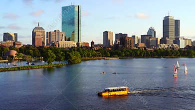 Boston downtown and Charles river