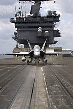Hornet on catapult