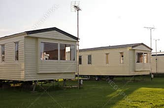 Static Caravan holiday homes on camp site