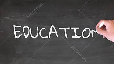 Hand Draw EDUCATION, Chalkboard