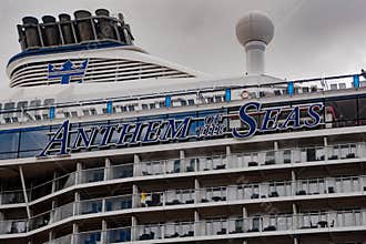 Anthem of the Seas in a Caribbean port