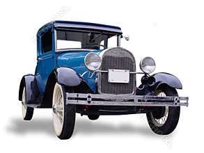 Vintage blue car