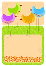 Tall chicken invitation card