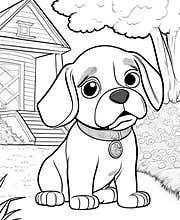 The Cutest Dog Coloring Pages for dog lovers