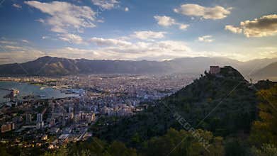 Palermo, Italy Skyline Overlooking the Port