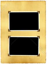 Old Vintage Photo Album Page