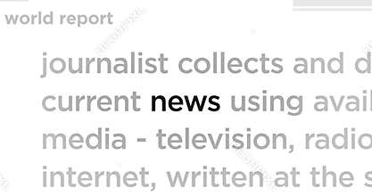 News Headline titles media with seamless loop