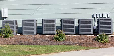 Multiple Commercial Air Conditioning HVAC Units