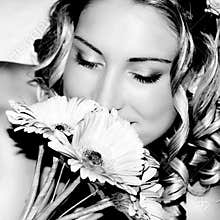 Wedding Bride smelling