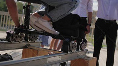 Videographer takes shots of actors for upcoming film