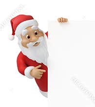 Santa claus with a sheet of paper