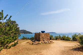 Public outdoor sculpture on Naoshima Art Island in Kagawa, Japan