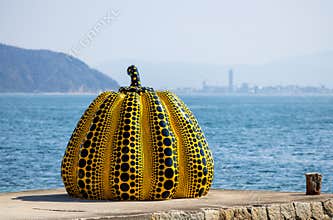 Public outdoor sculpture on Naoshima Art Island in Kagawa, Japan