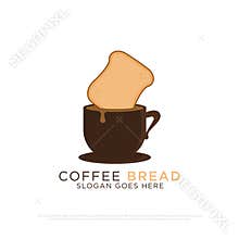 Coffee and Bread Shop logo design inspiration,best for food and beverages cafe or restaurant logo vector