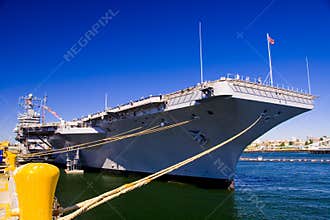 Aircraft Carrier Docked