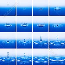 Water drop in time lapse