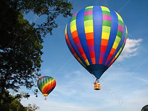 Two Hot Air Balloons