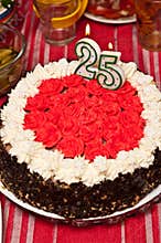 Birthday cake for twenty five year old