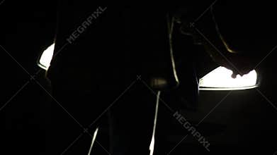 The murderer with knife