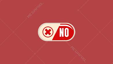 Red Cross Button Animation on Dark Red Background Cancel Denied Error Icon Motion Graphic